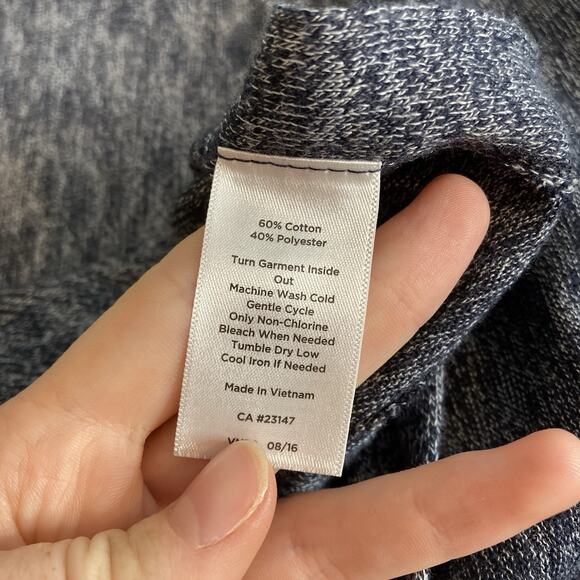 Talbots Women's Heathered Blue Oversized Knit Sweater Size 2X/3X Lagenlook Boho - Picture 6 of 10